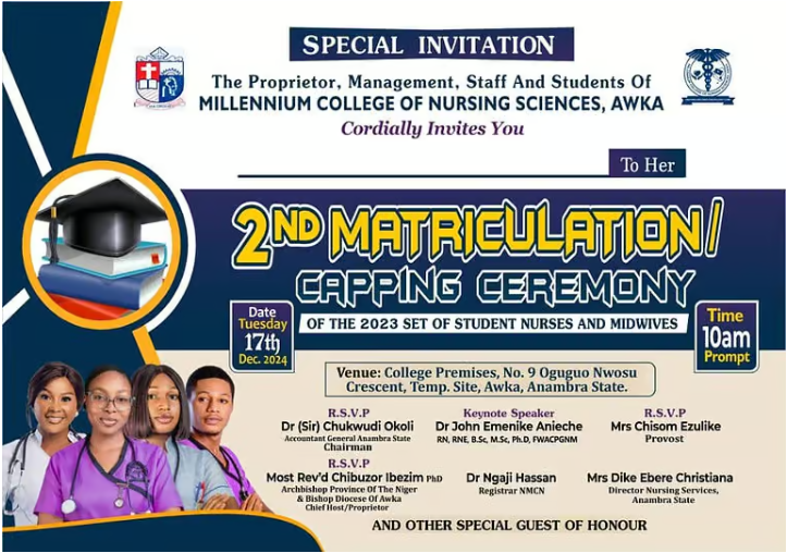 Millennium College of Nursing Matriculation